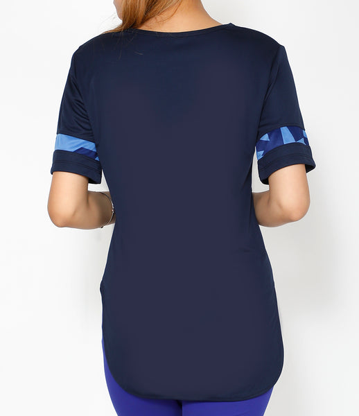 Navy Robin Long T-Shirt