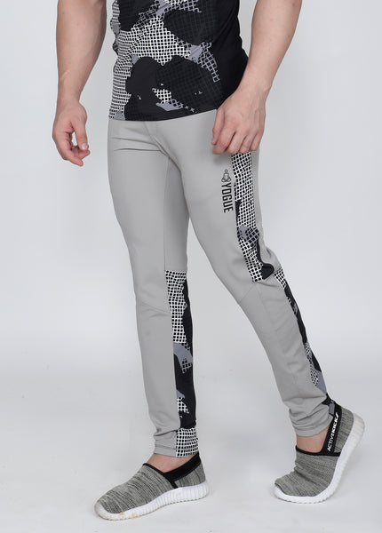 Light Grey SquareMesh Slim-Fit Trackpants