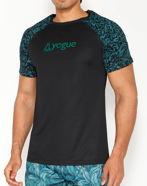 Teal & Black Roundneck T-Shirt