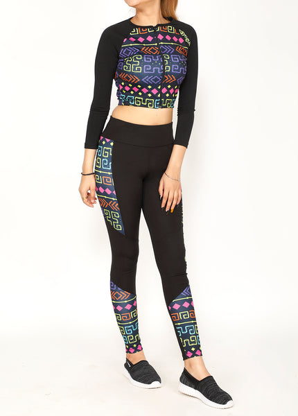 Shop The Look - Crop Zipper Top + Tights - Subsahara