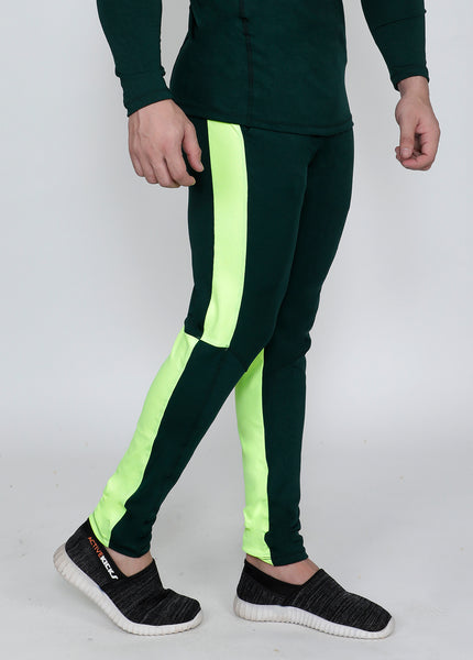 Neon Green Slim-Fit Trackpants