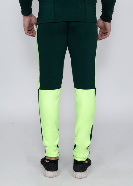 Neon Green Slim-Fit Trackpants