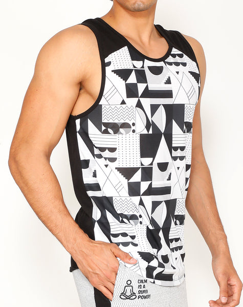 Post-Modern B&W Cotton Tank