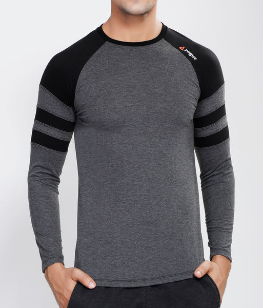 Graphite Grey ArmBand Full Sleeve T-Shirt - Cotton