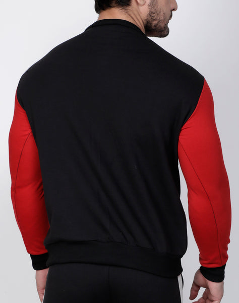 Black & Red Thermal Sweatshirt