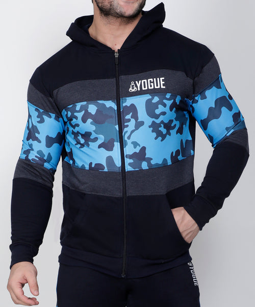 Navy & Cobalt Camo Thermal Jacket