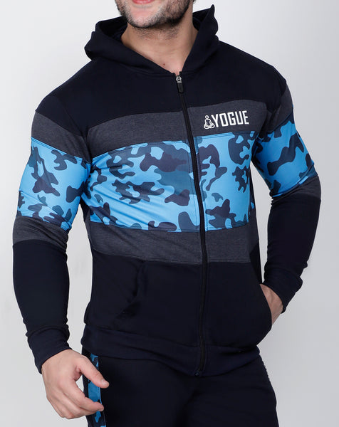 Navy & Cobalt Camo Thermal Jacket