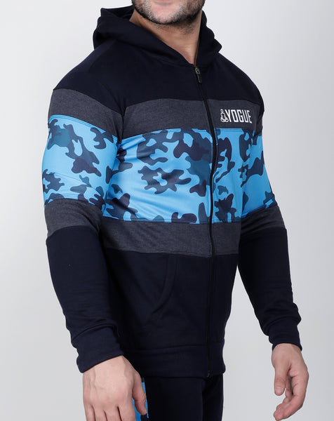 Navy & Cobalt Camo Thermal Jacket