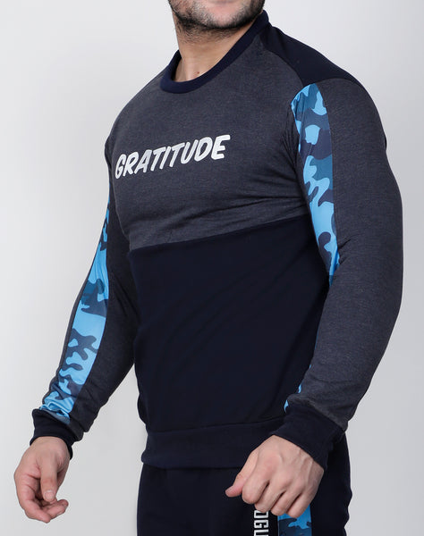 Navy & Cobalt Thermal Sweatshirt