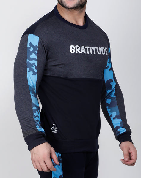 Navy & Cobalt Thermal Sweatshirt