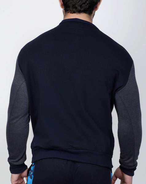 Navy & Cobalt Thermal Sweatshirt