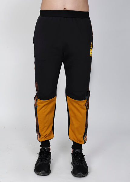 Black & Mustard Crew-Neck Tracksuit