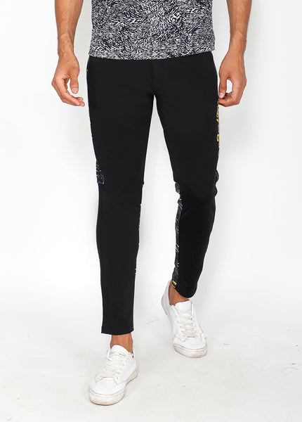 Atlantic Black Slim-Fit Trackpants