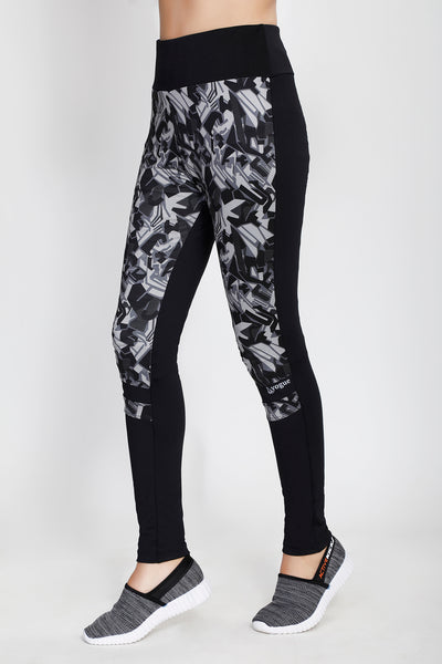 Black Grey Abstract Tights