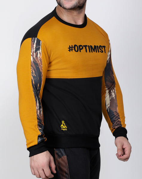 Black & Mustard Thermal Sweatshirt