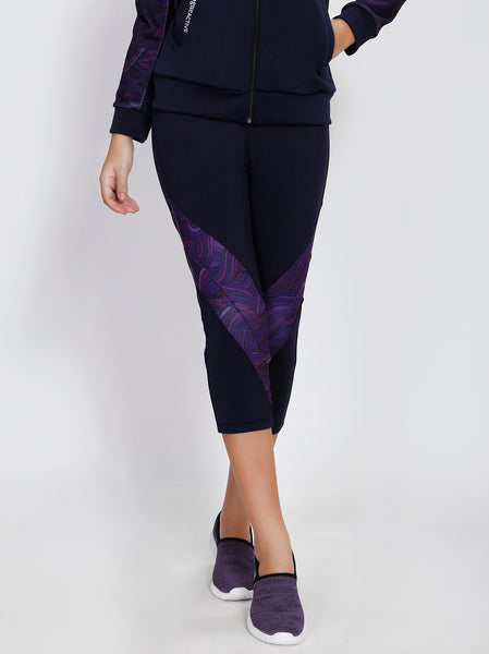 Navy Purple Capris