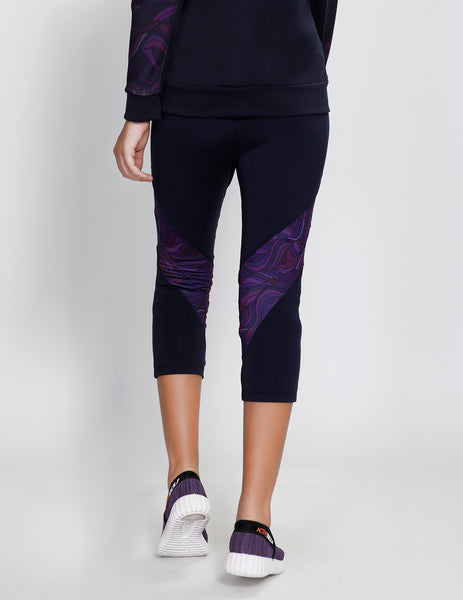 Navy Purple Capris