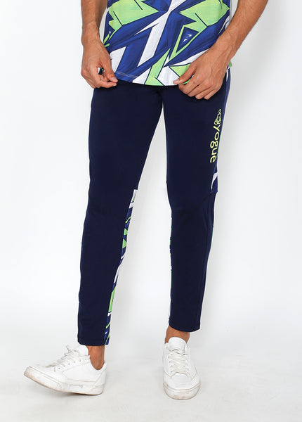 Sharp Blue Slim-Fit Trackpants