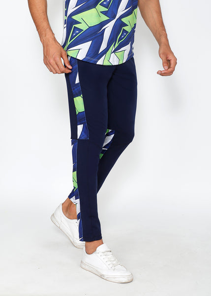 Sharp Blue Slim-Fit Trackpants