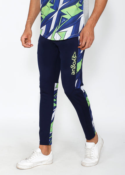 Sharp Blue Slim-Fit Trackpants