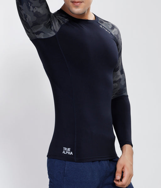 Navy Camo Full Sleeve Compression
