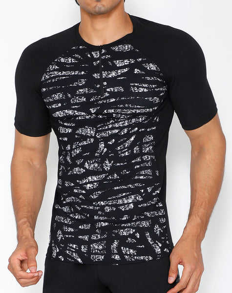 B&W Strokes Compression T-Shirt