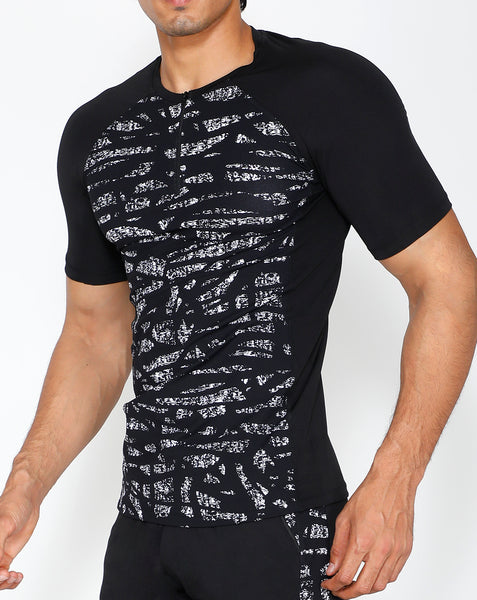 B&W Strokes Compression T-Shirt