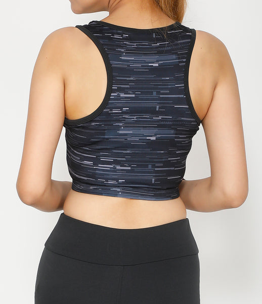 Shades of Grey Cutout Crop Top