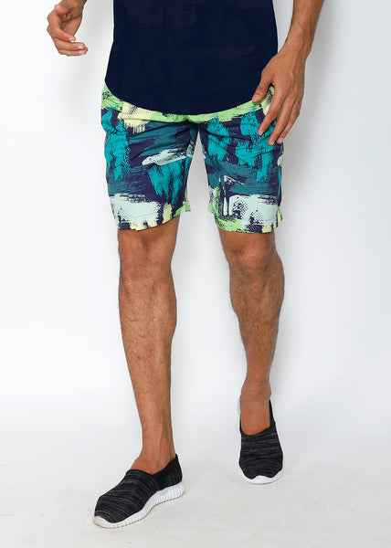 Navy & Green Boardshorts