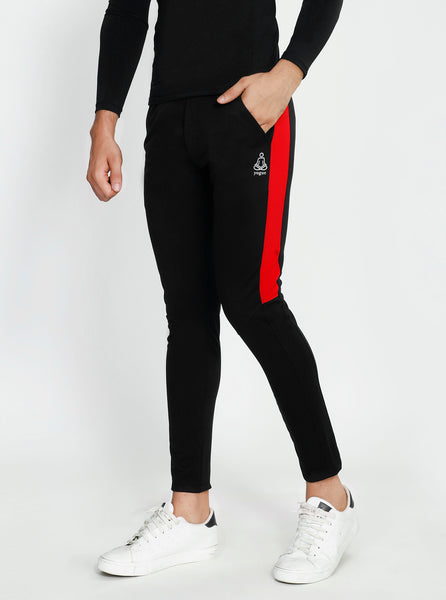 Black Red Men's Running Tights