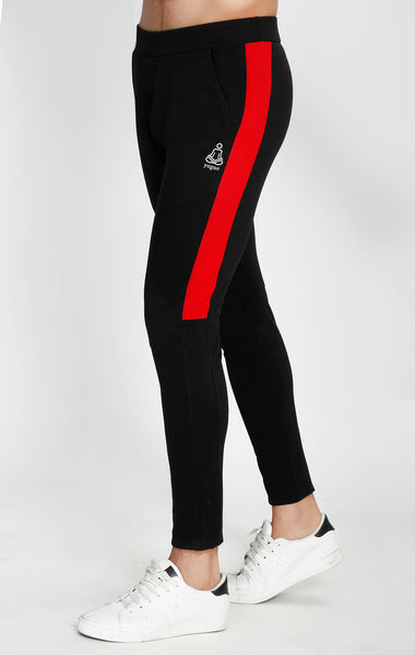 Black Red Men's Running Tights
