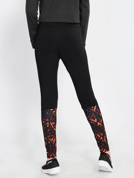 Black Orange 2Tone Tights