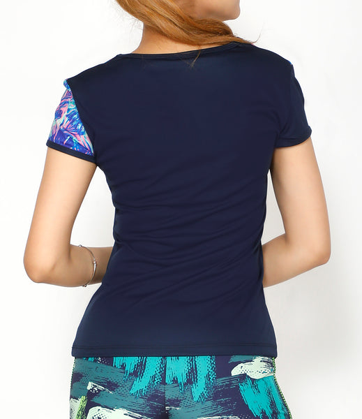 Floral Navy T-Shirt