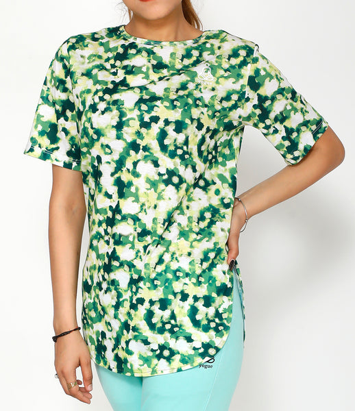 Citrus Hue Cotton Longline T-shirt