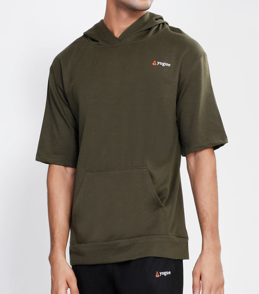 Military Green Hooded T-Shirt