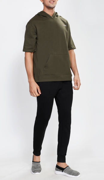 Military Green Hooded T-Shirt