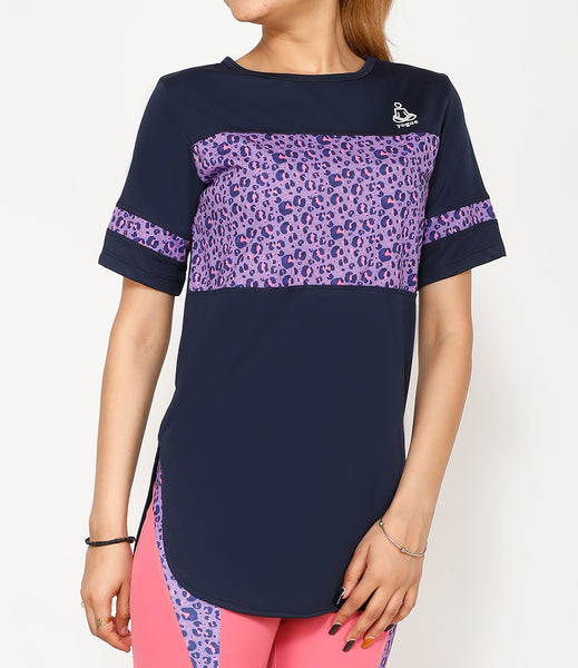 Purple Leopard Long T-Shirt