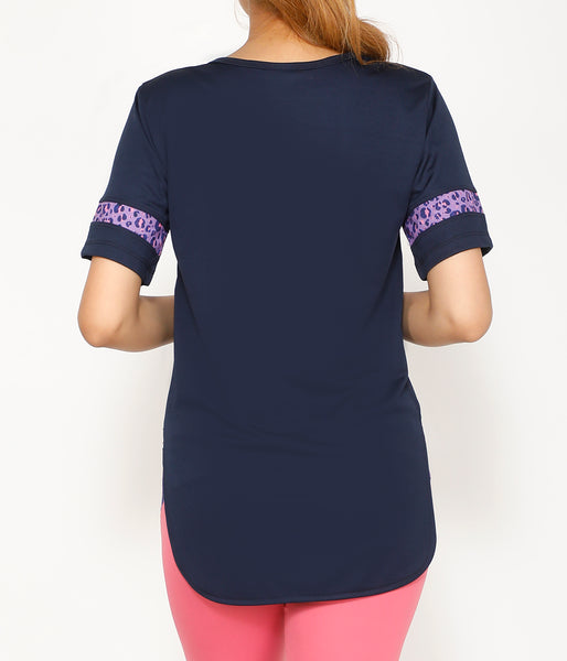 Purple Leopard Long T-Shirt