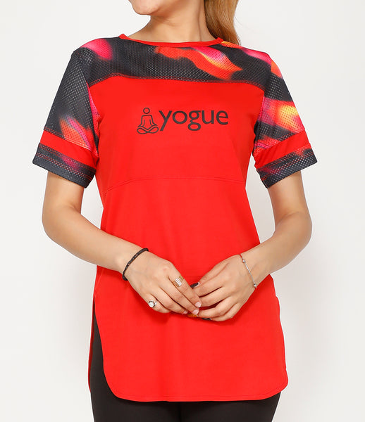 Fire-mesh Long T-Shirt