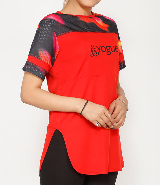 Fire-mesh Long T-Shirt