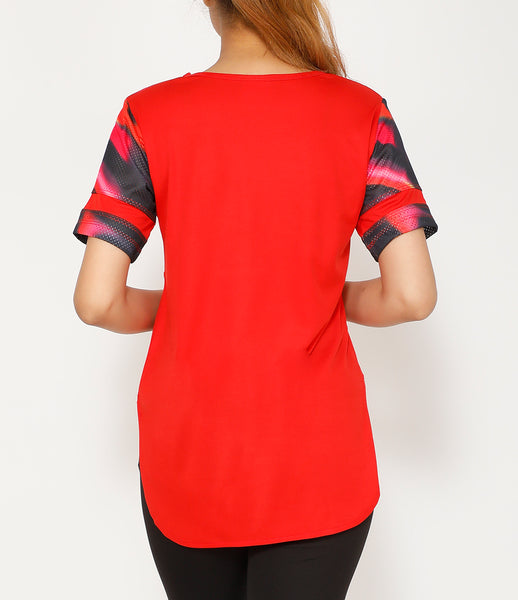 Fire-mesh Long T-Shirt