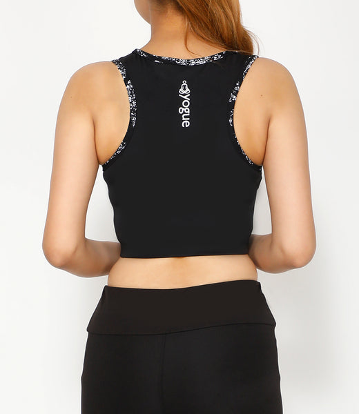 B&W Strokes Cutout Crop Top