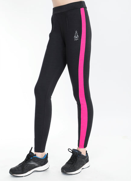 Black Pink Slim Fit Joggers