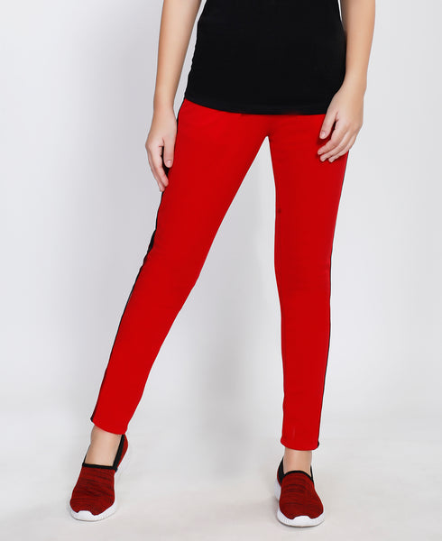 Red Black Slim Fit Joggers