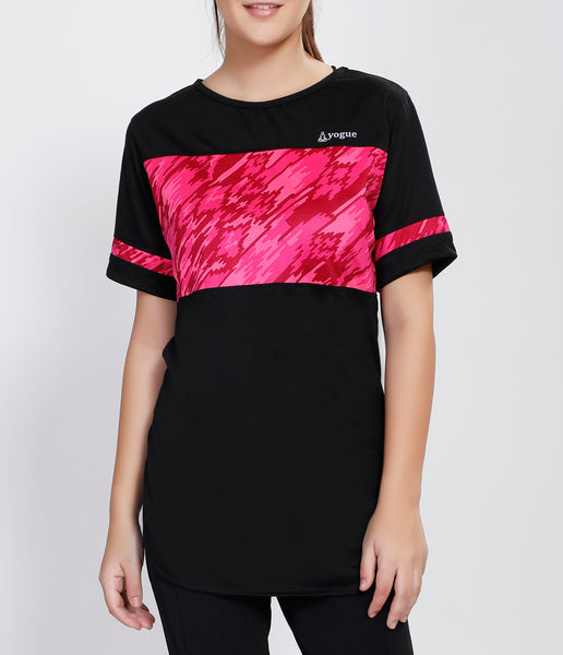 Black Pink Long T-Shirt