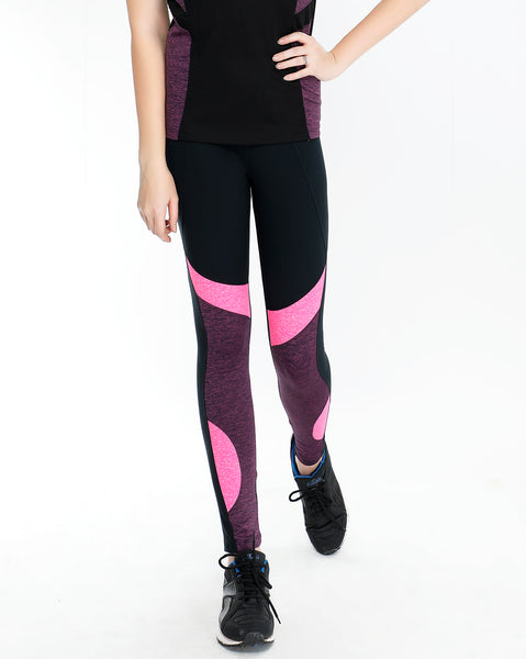 Black Tights with Pink Detail