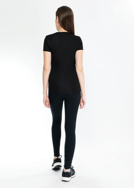 Black Tights with Pink Detail