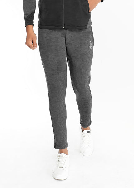 Charcoal Texture Slim-Fit Trackpants