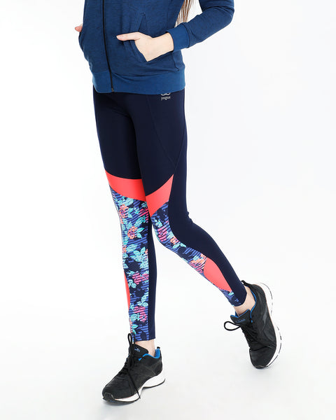 Dark Navy Tights with Red Detail