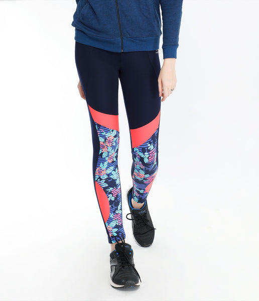 Dark Navy Tights with Red Detail